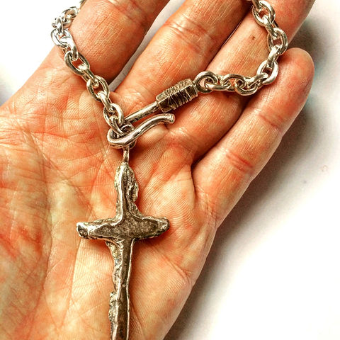 Men's Silver Cross Bracelet Shop Men's Silver Biker Rocker