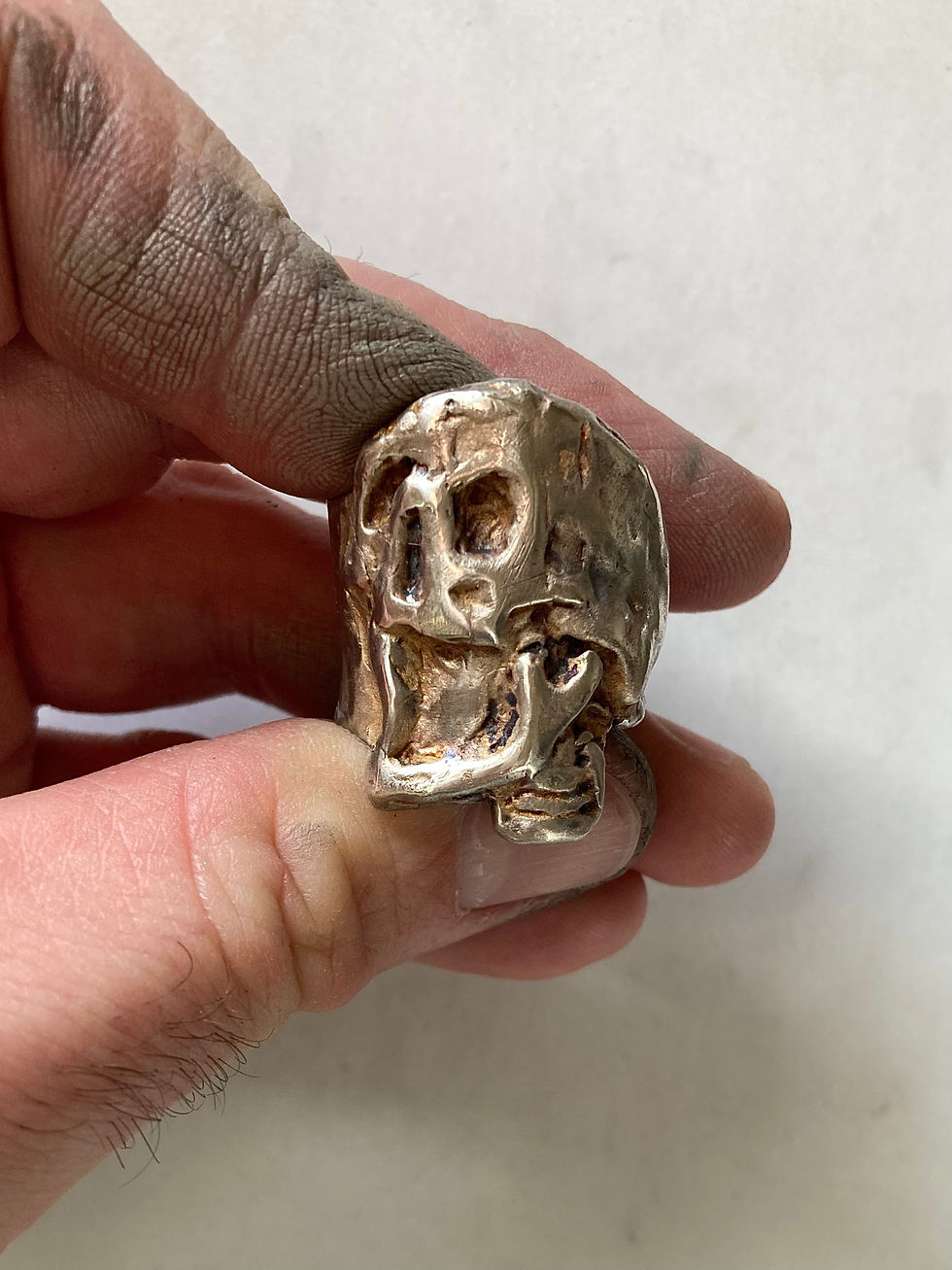 Thumbnail: Plague Skull Ring | Sterling Silver