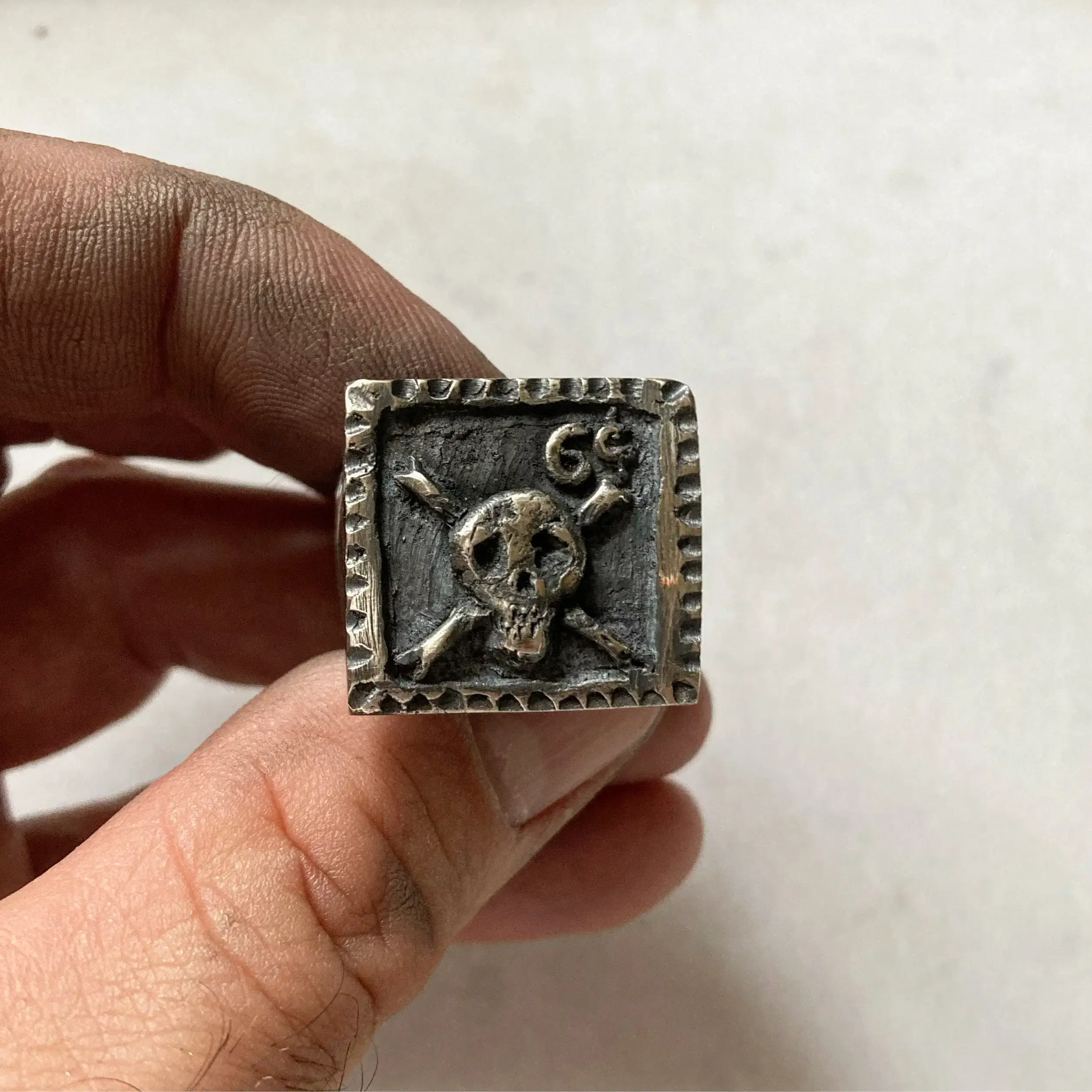 Skull Stamp Ring | Sterling Silver