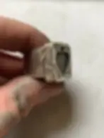 Thumbnail: Sterling silver Ace of Spades Ring for men and women. Rebel silver biker jewelry made in the usa