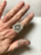 Thumbnail: Sterling silver Ace of Spades Ring for men and women. Rebel silver biker jewelry made in the usa