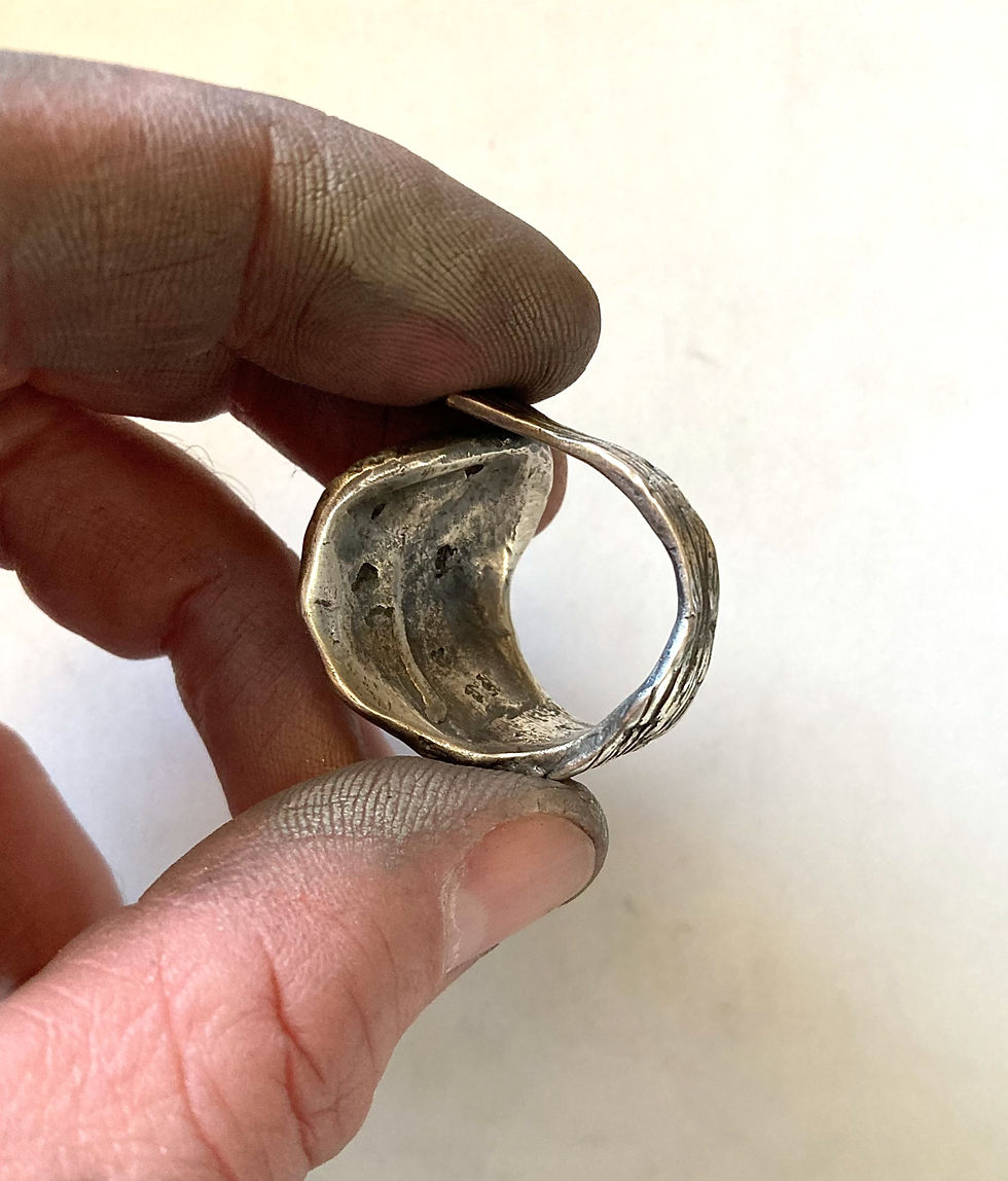 Thumbnail: Men's Silver Statement Ring. Sterling Silver Jewelry for Men & Women. Large Designer Biker Rocker Rings. USA Handcrafted