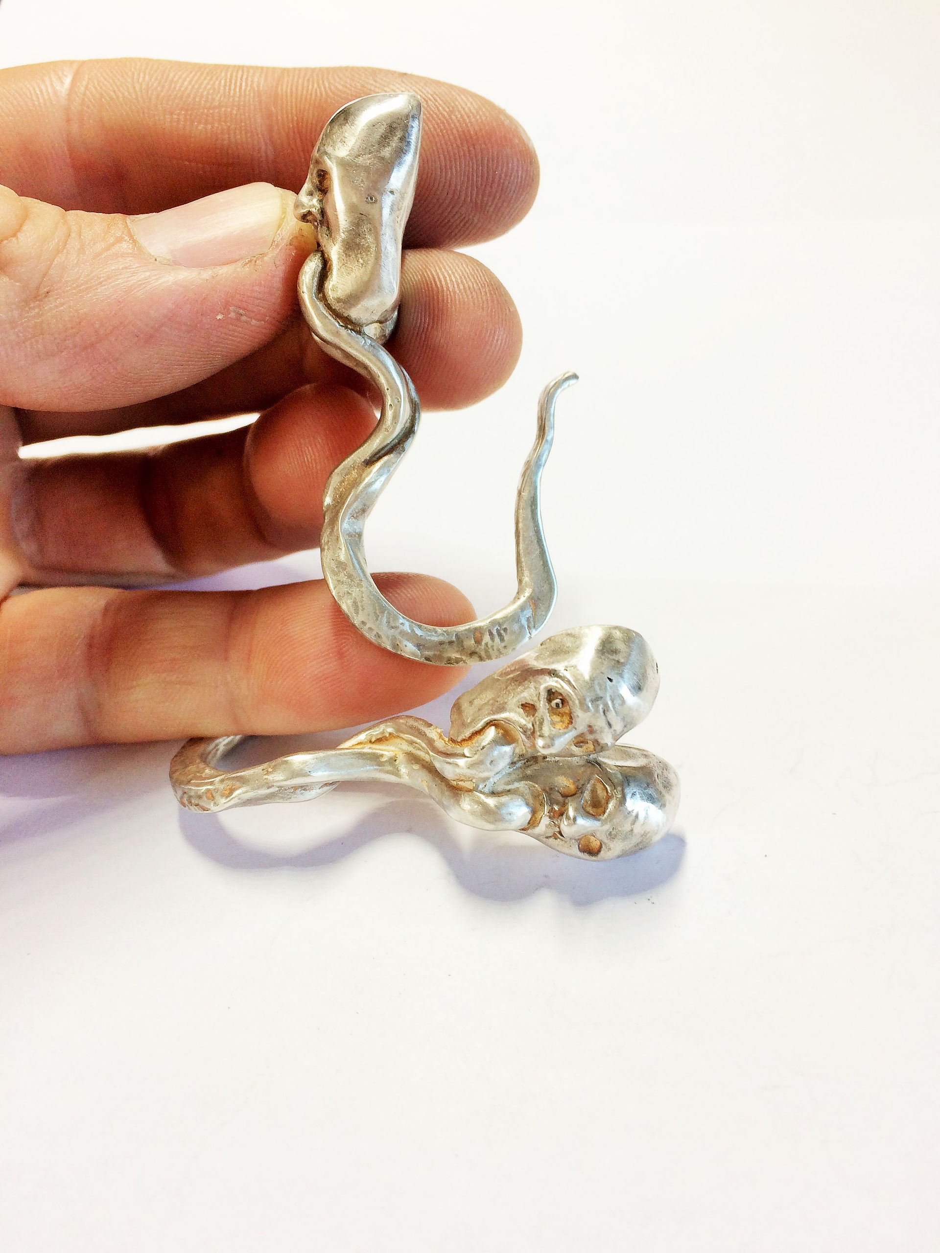 Men's & Women's Ear Weights. Sterling Silver Tongue Face Earrings - LUGDUN ARTISANS - www.LUGDUN.com 3
