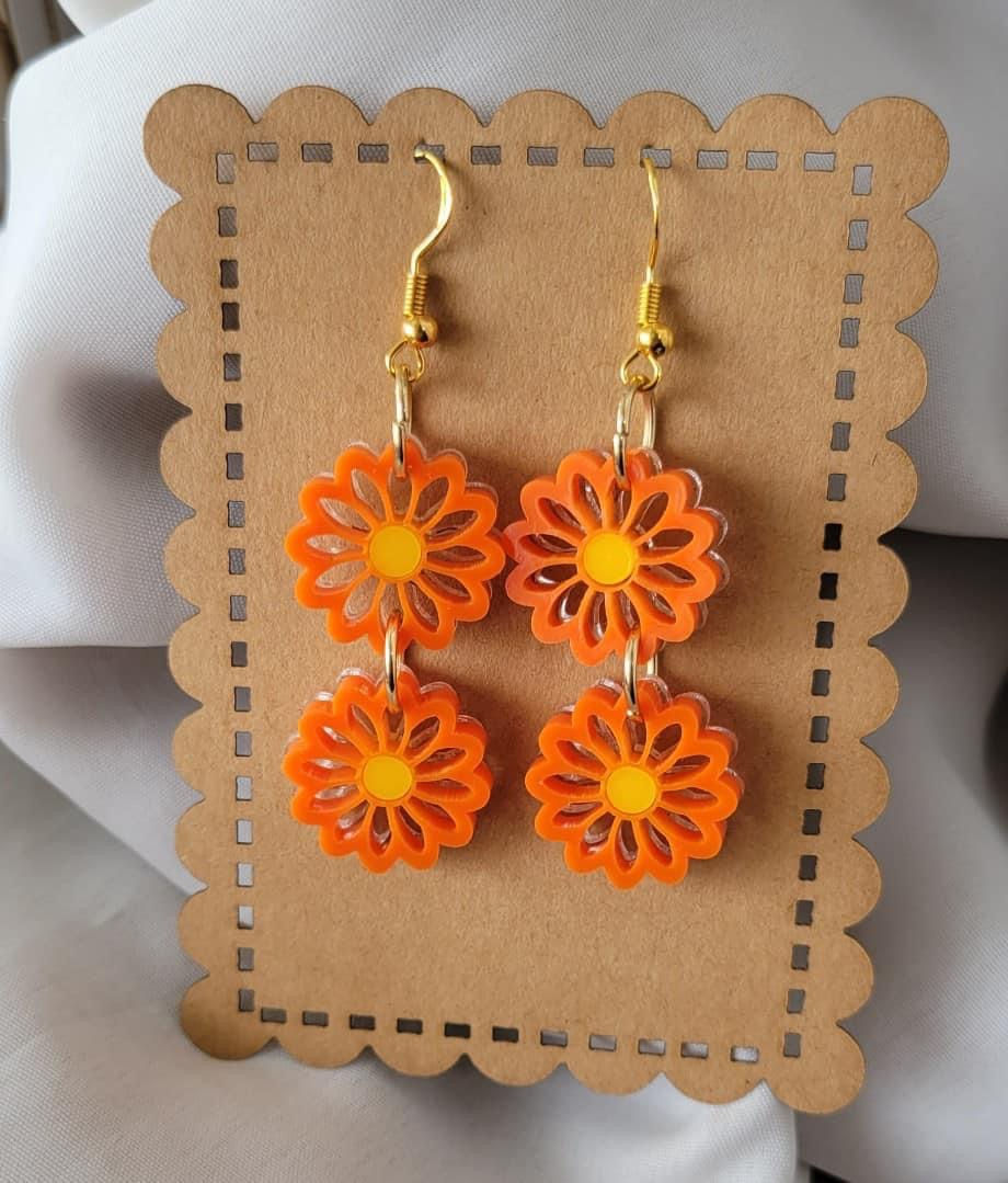 Thumbnail: Stacked Flower Earrings