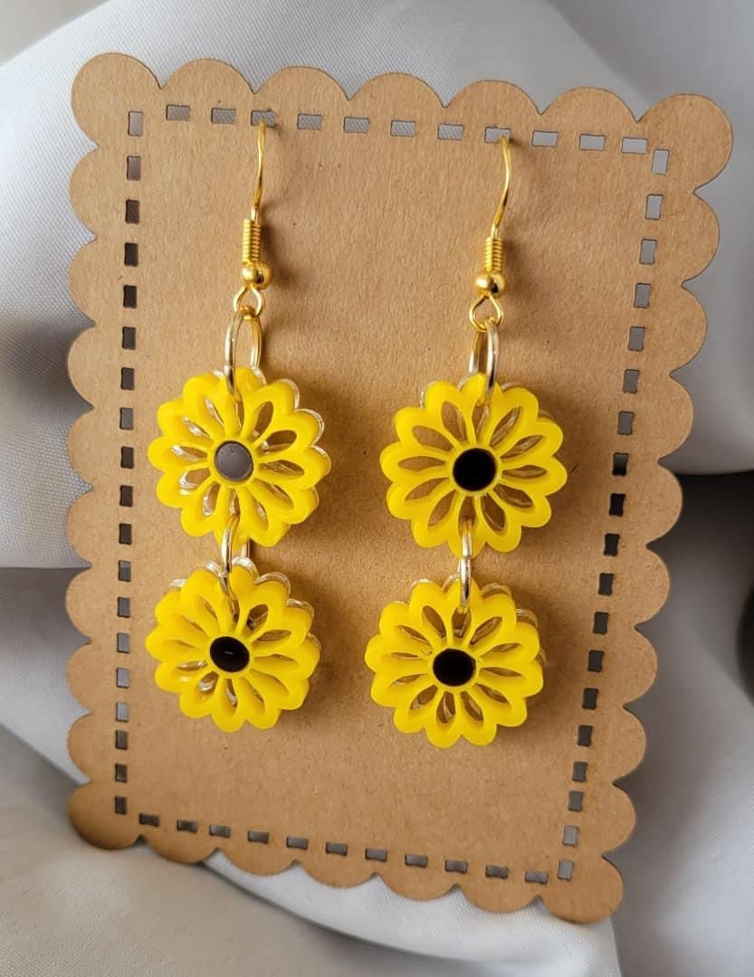 Thumbnail: Stacked Flower Earrings