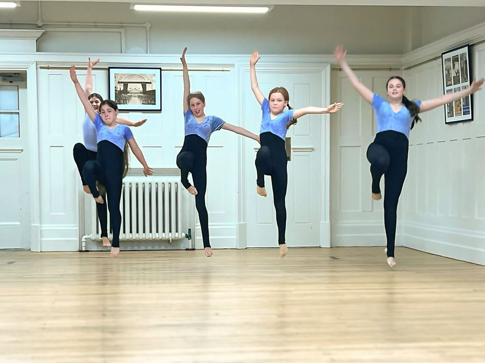 Children performing a modern dance routine at a dance class in Streatham