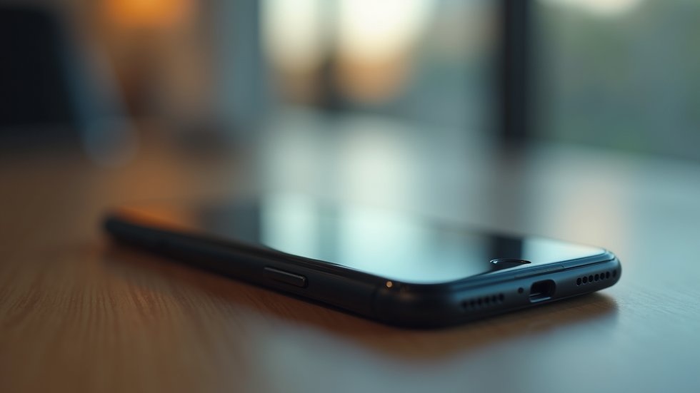 Close-up view of a popular smartphone model