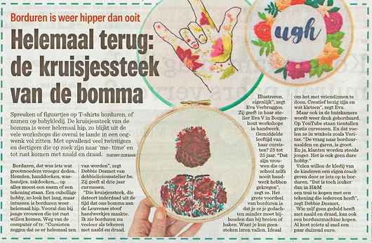 het atelier van eva v in het nieuwsblad