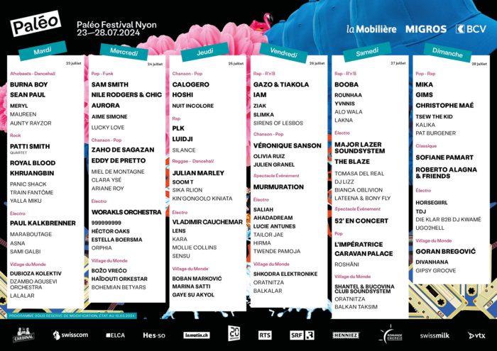 Paléo Programme 2024