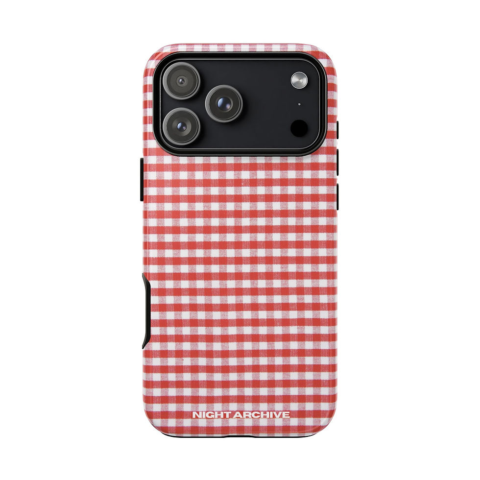 Thumbnail: Red Gingham Tough Phone Case — Durable Checkered Protective Cover