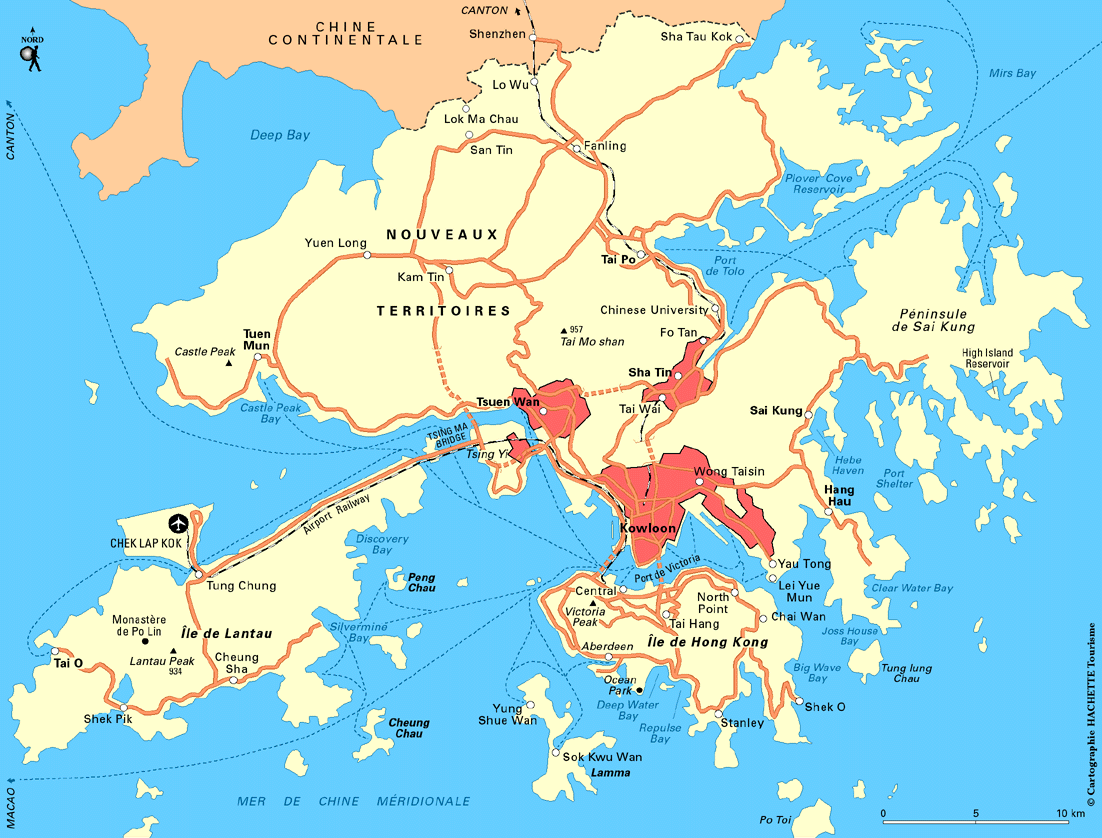 Carte de Hong Kong