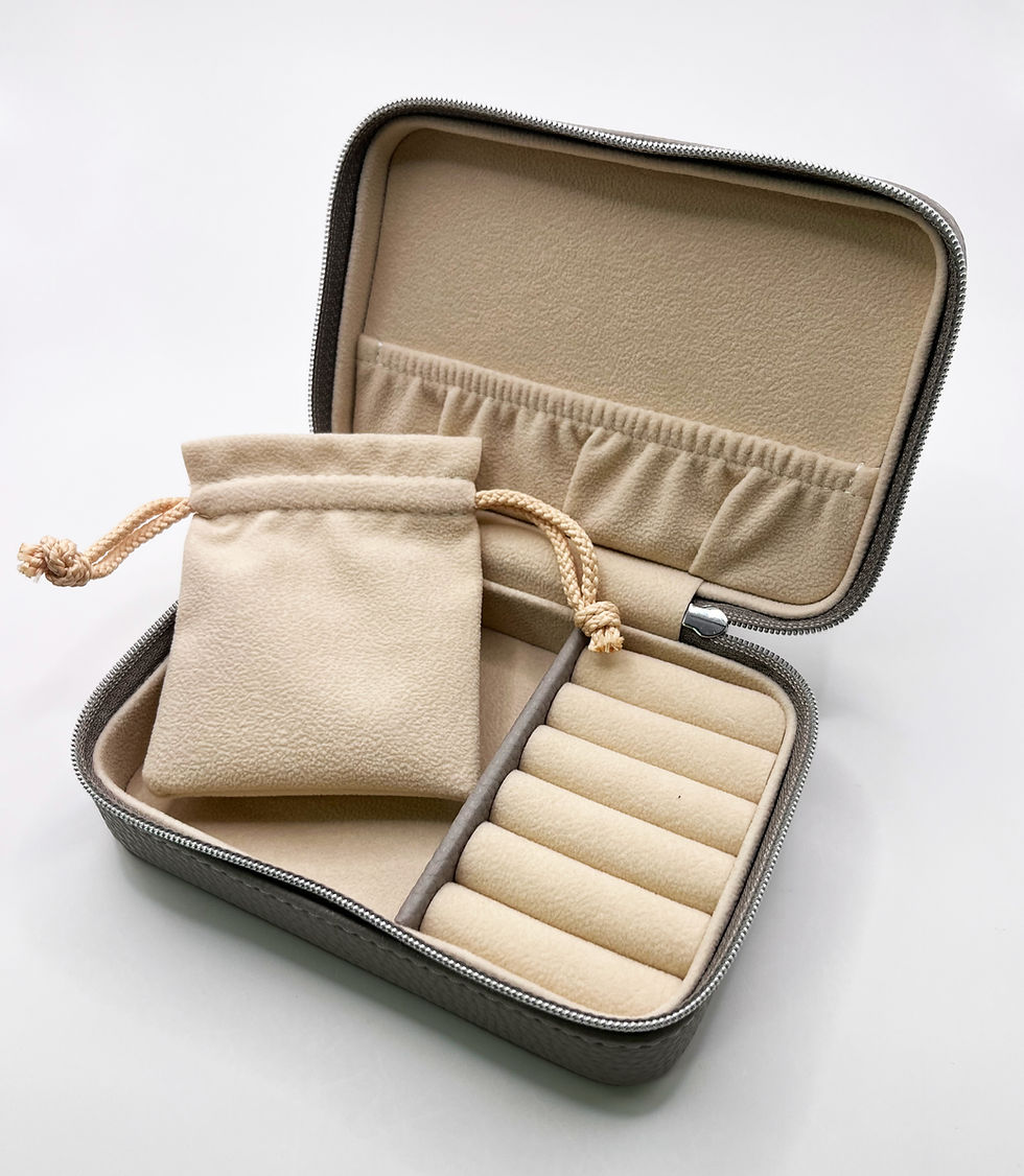 サムネイル： 【5個入】トラベルジュエリーポーチ JENNIEコレクション｜ジュエリー・アクセサリー用（型番：AO-JB-1951）