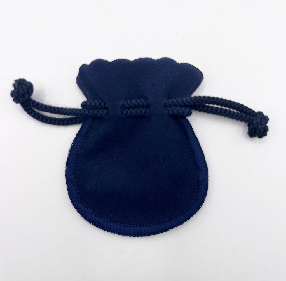 サムネイル： 【50枚入】スエード調ポーチ XSサイズ｜ジュエリー・アクセサリー用（型番：PO-02-XS）