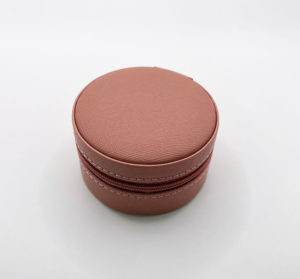 サムネイル： 【5個入】ミニラウンドファスナーボックス 台紙付き｜ジュエリー・アクセサリー用（型番：AO-JP-1002G）