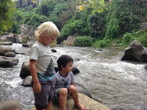 Gazing at the river
