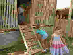 Visiting our friends, the rabbits