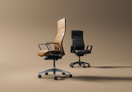 Aven Hi-Back and Mid-Back 3D render