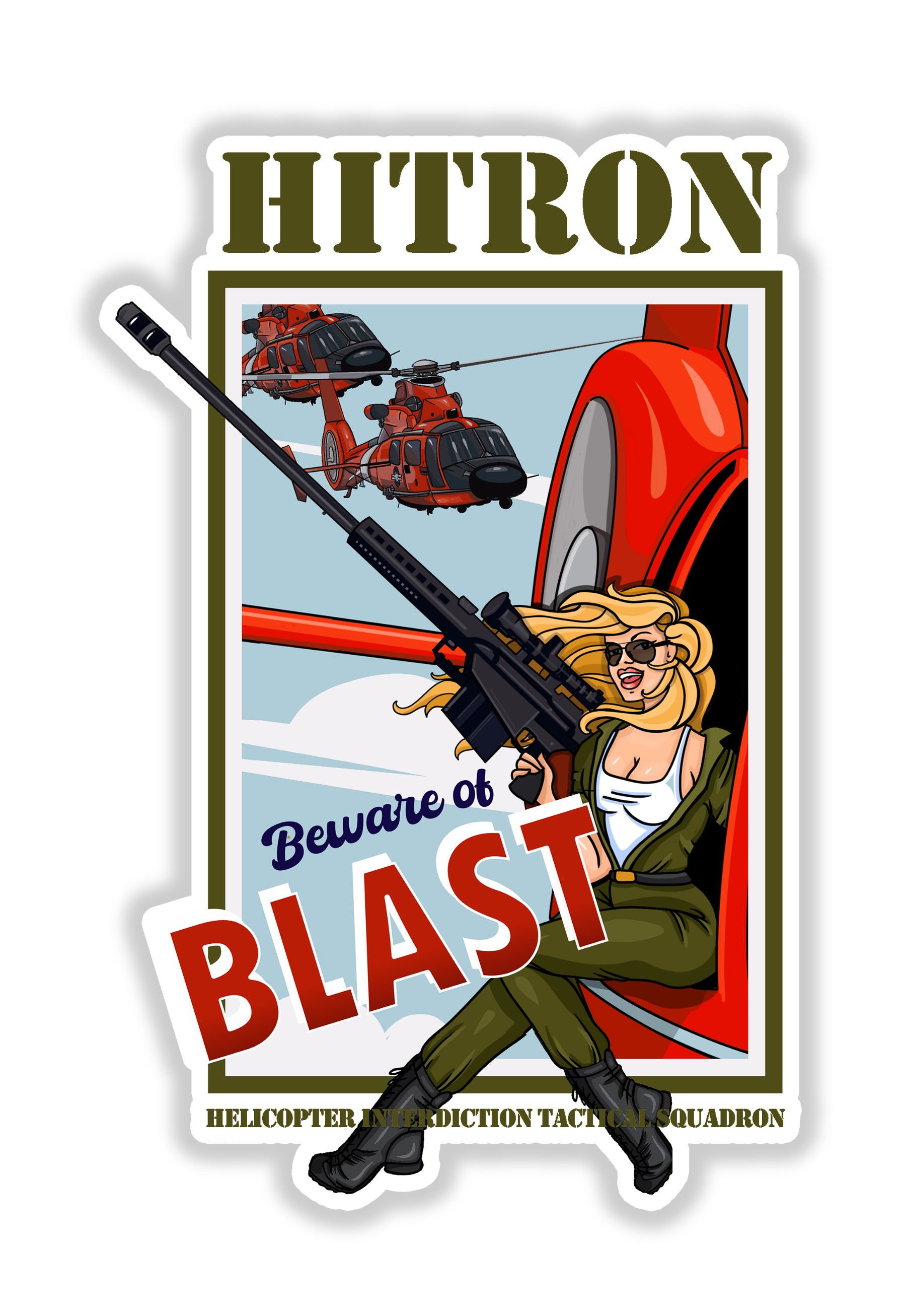 HITRON Pinup Sticker