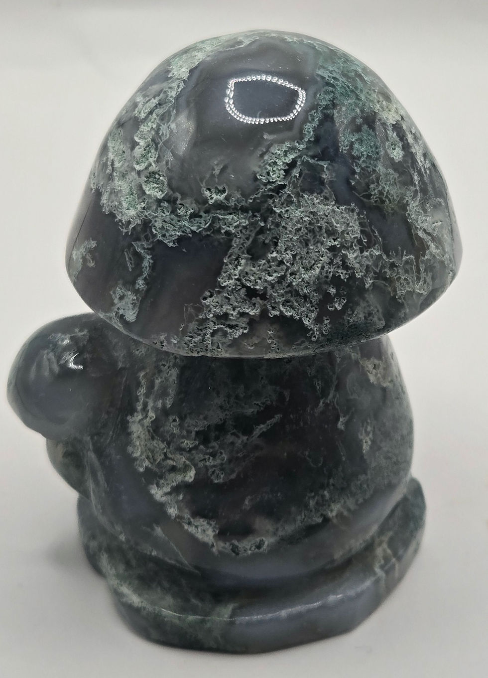 Thumbnail: Moss agate Mushroom Carving
