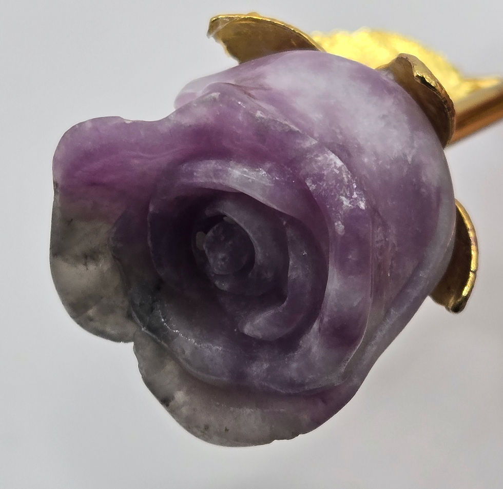 Purple Mica Rose Carving