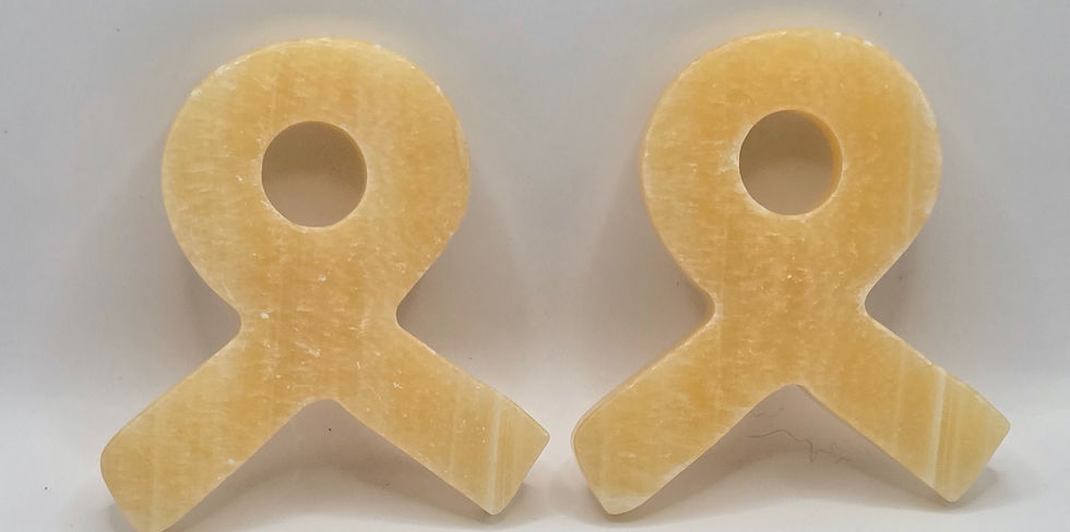 Yellow Calcite Ribbon Carving
