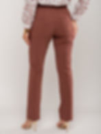 Miniatura: Calça Reta de Alfaiataria Marrom