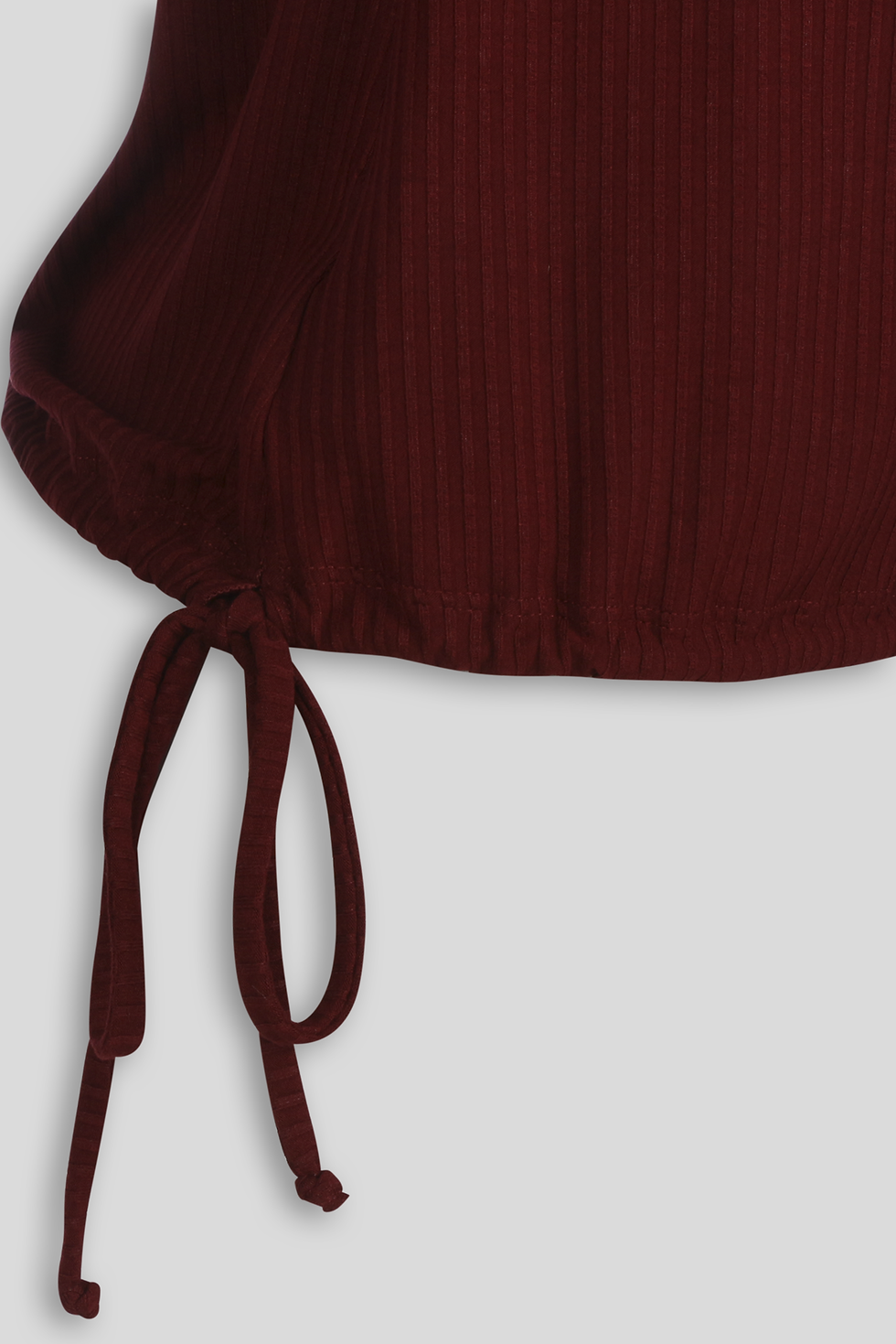 Miniatura: Blusa Manga Longa Flare em Malha Canelada Vinho