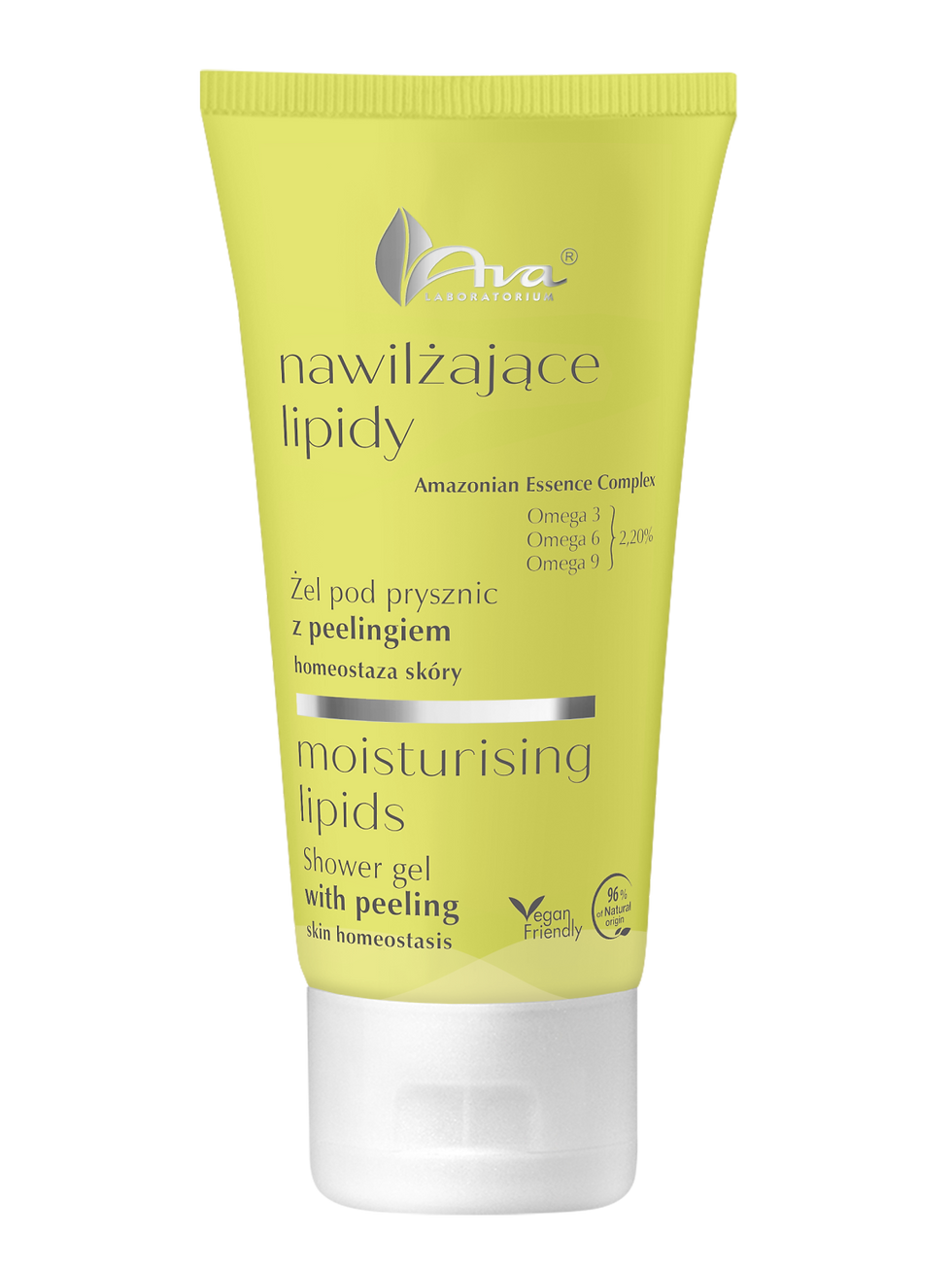 Moisturising Lipids dušas želeja ar pīlingu 150 ml - AVA Laboratorium