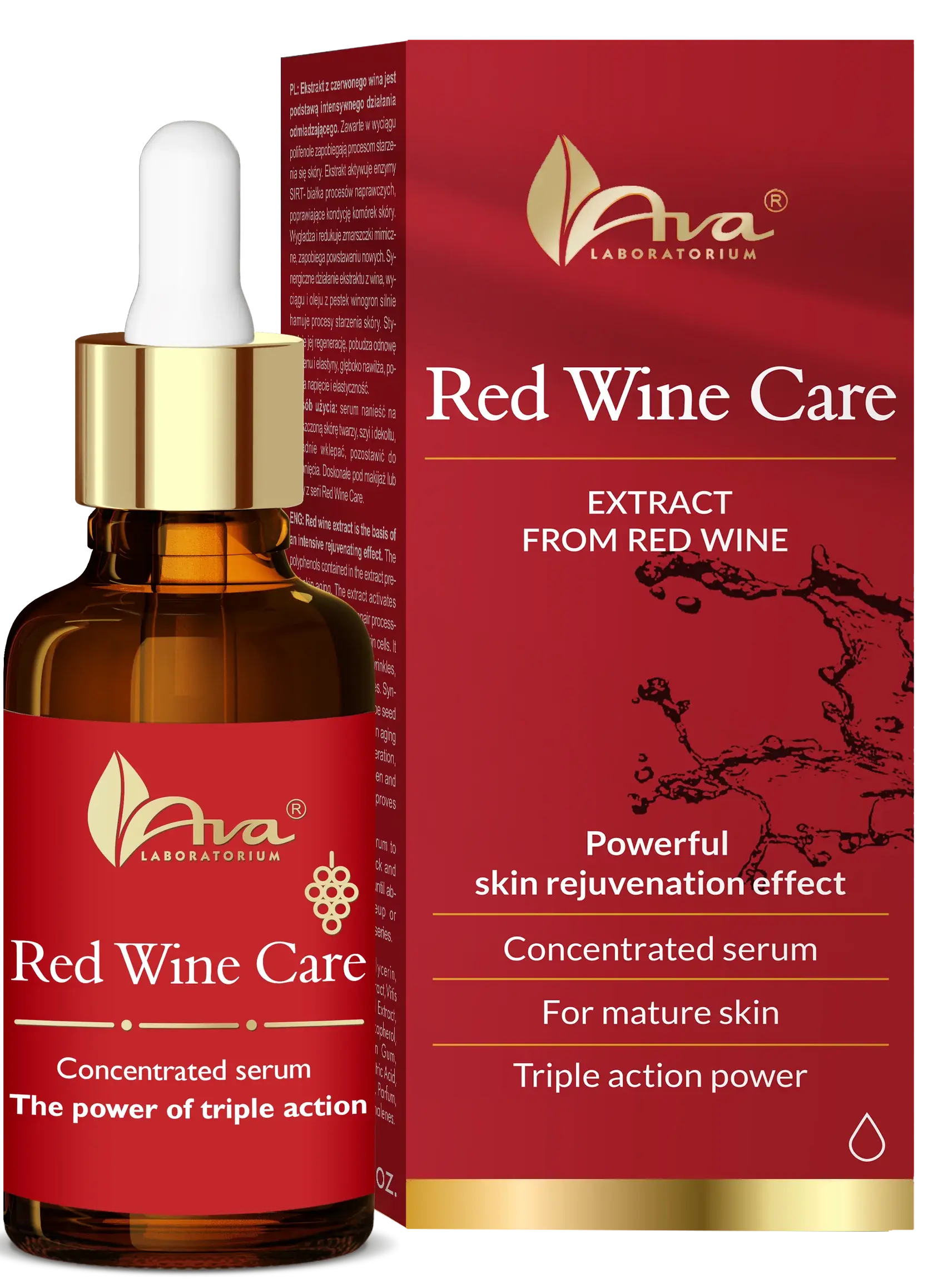 Red Wine sejas serums AVA Laboratorium 30 ml- antioksidantu un anti-age serums