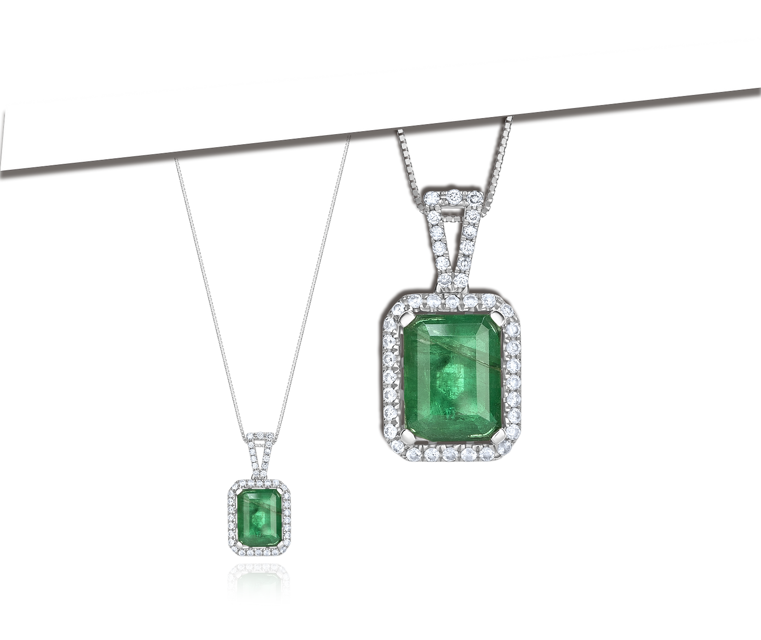 Colar Esmeralda com Diamantes Ouro 18k high jewelry alta joalheria joias brasileiras Feninjer luxury life luxury jewelry Esmebras Collection Qualidade em acabamentos joias de qualidade brazillian jewelry Neckless Emerald 18k gold wholesale atacadista de joias atacadista de gemas pedras preciosas lapidação emerald cut