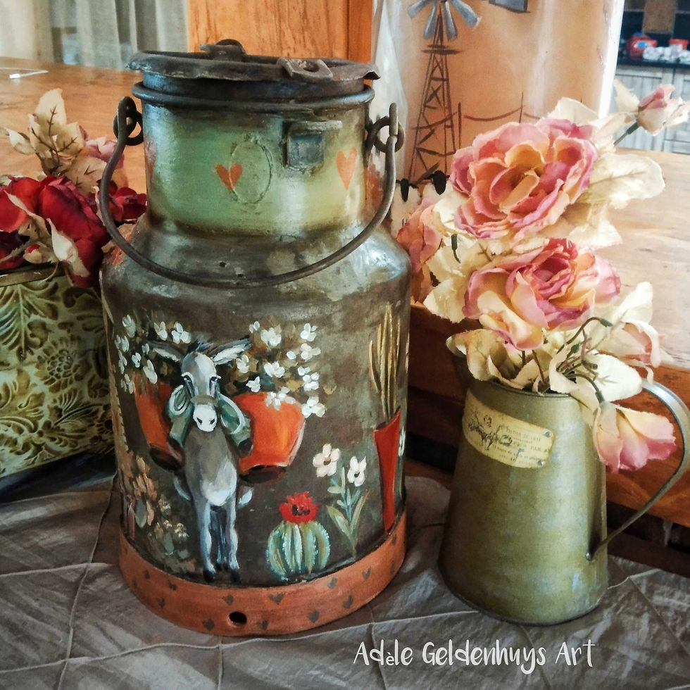 Thumbnail: Hand-painted vintage can