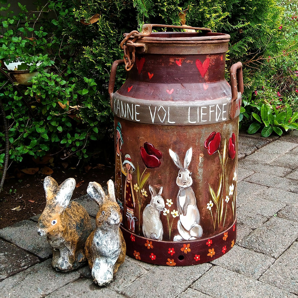 Thumbnail: Painted milkcan set