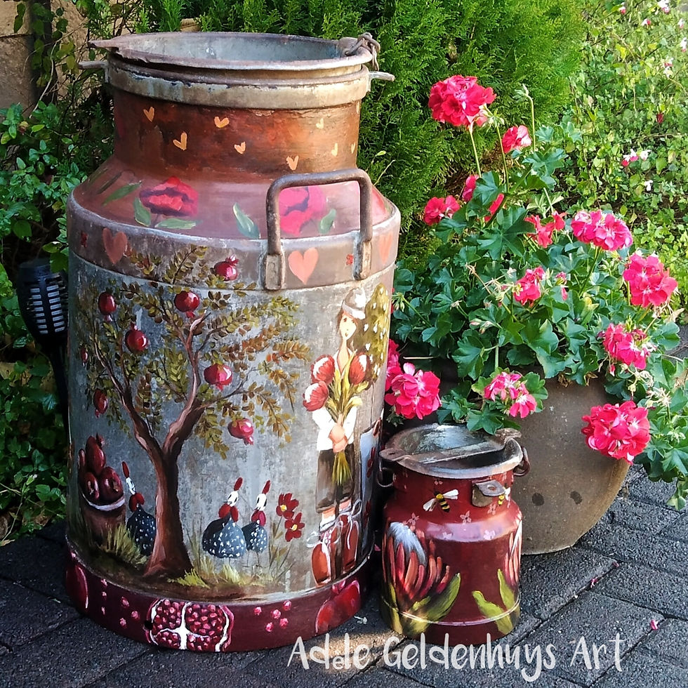 Thumbnail: Painted milkcan set