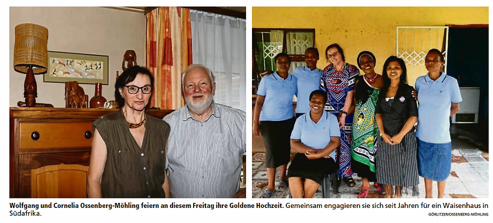 Jubiläumspaar Ossenberg-Möhlling von Sebetsana e.V.