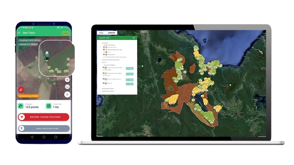 Geo Location & Mapping Features, traceability platform, KoltiTrace - Koltiva.com