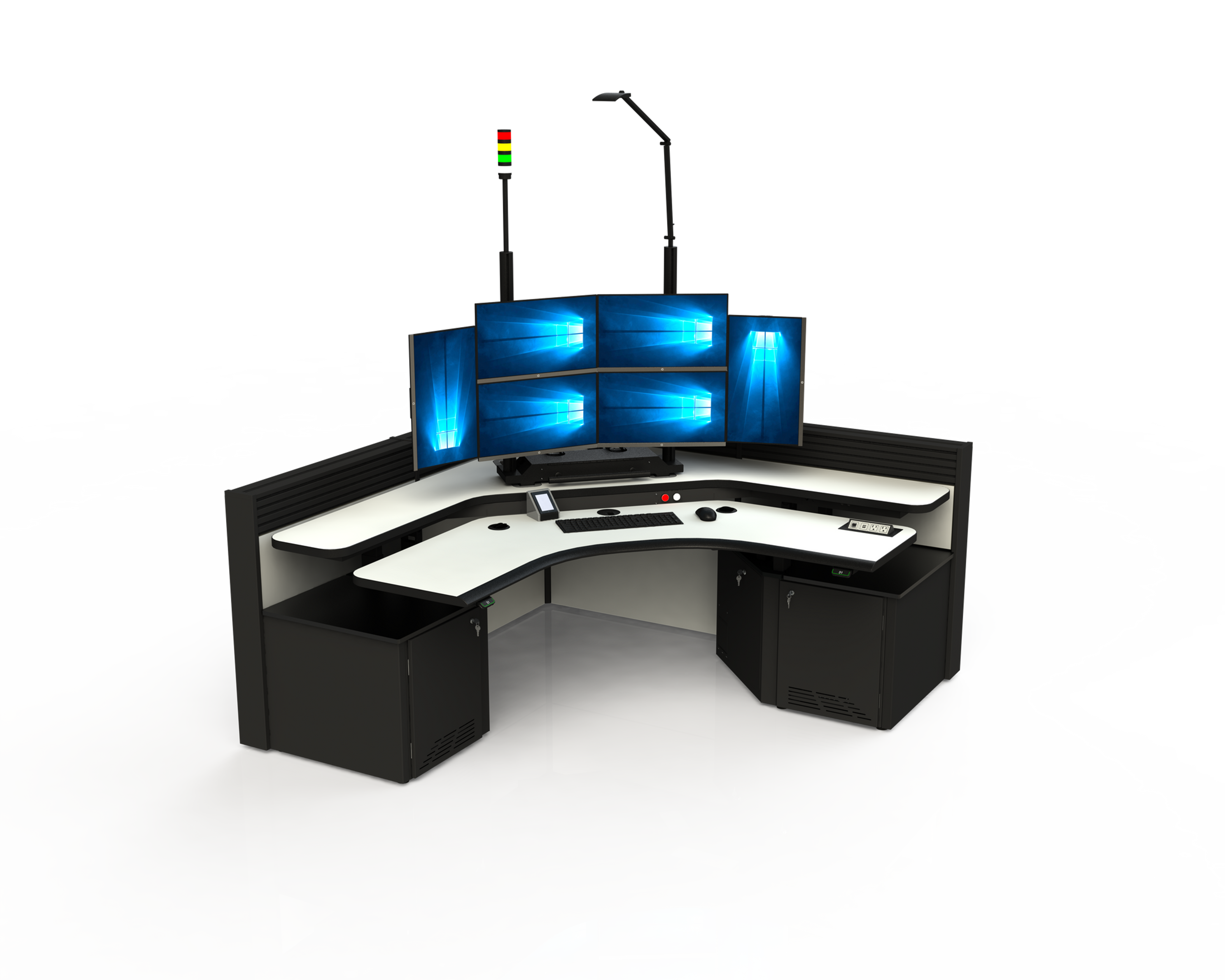 Control Room Console - Black & White