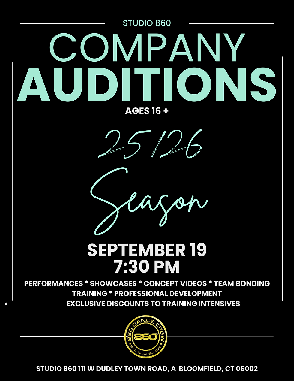 Company Auditions - 860 Dance Crew / 860 MVMNT