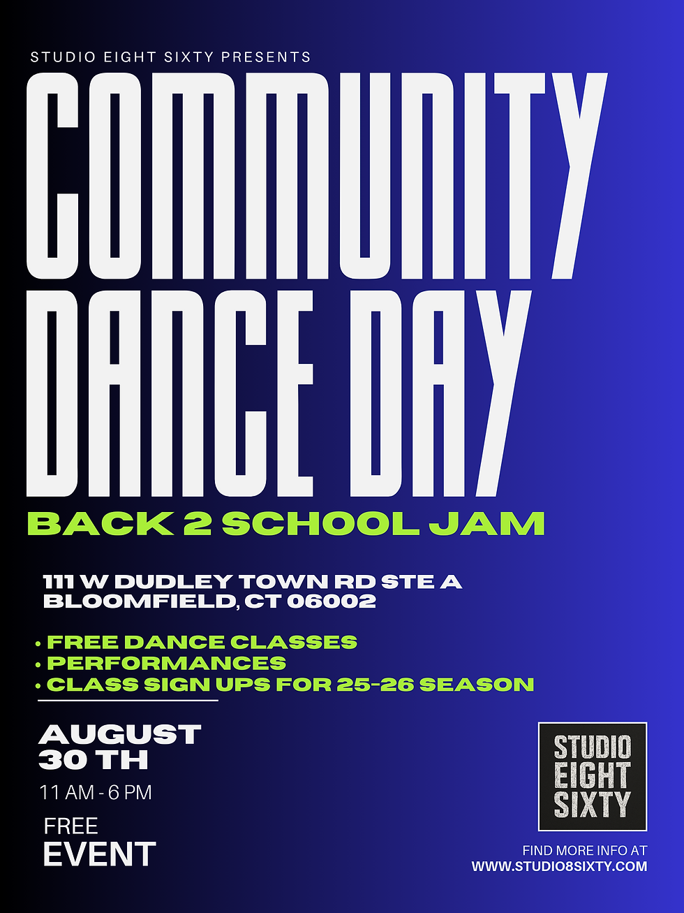 Community Dance Day: Back 2 School Jam