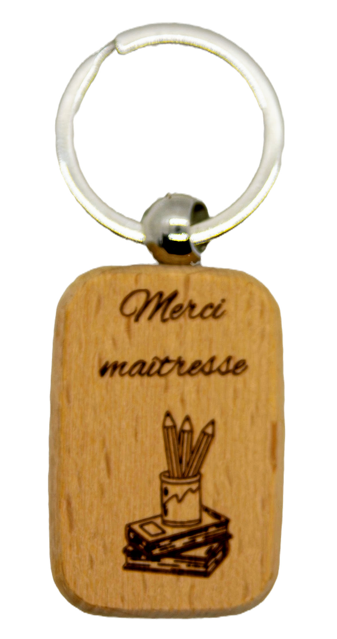 Porte-clé "merci maîtresse" avec livres