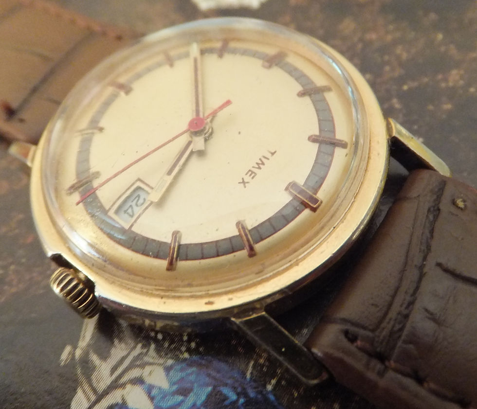 Thumbnail: 1975 British Made Timex Mercury 33mm Manual Winding Watch
