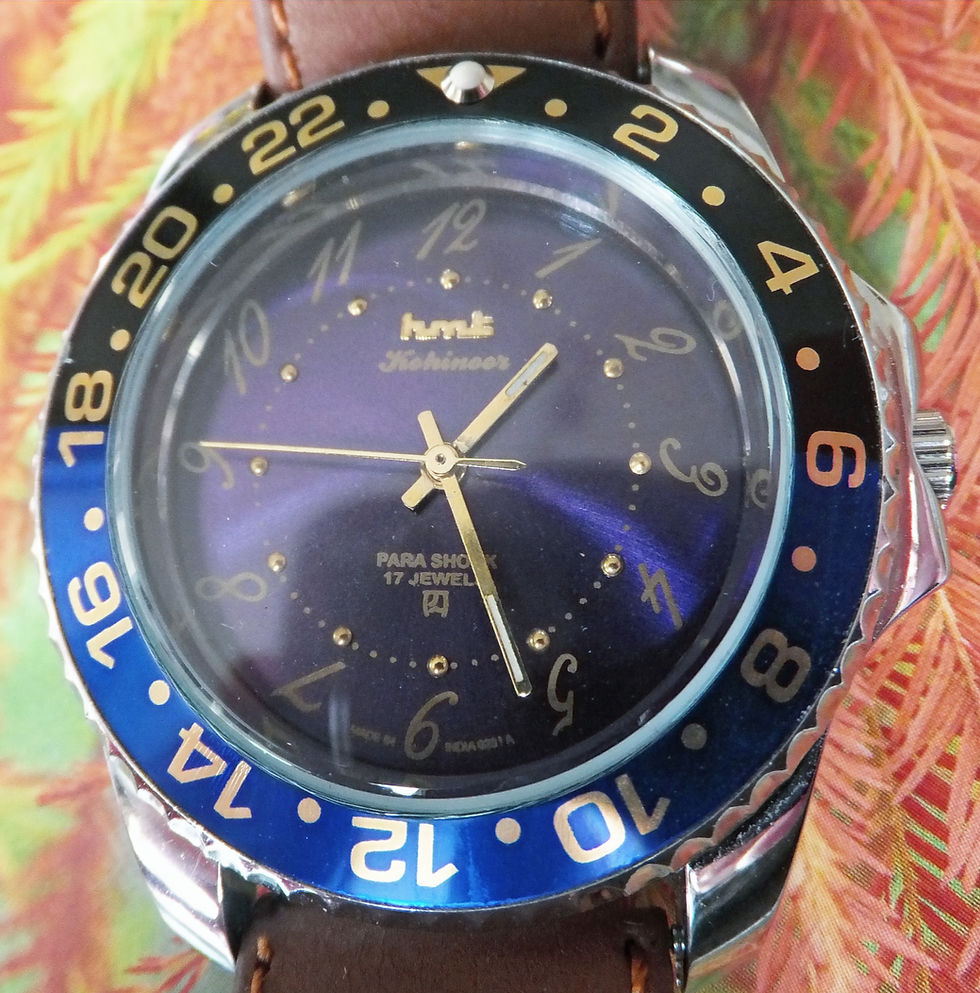 Thumbnail: Made in India - "Kohinoor" Purple 40mm Diver Style Manual Movement Watch