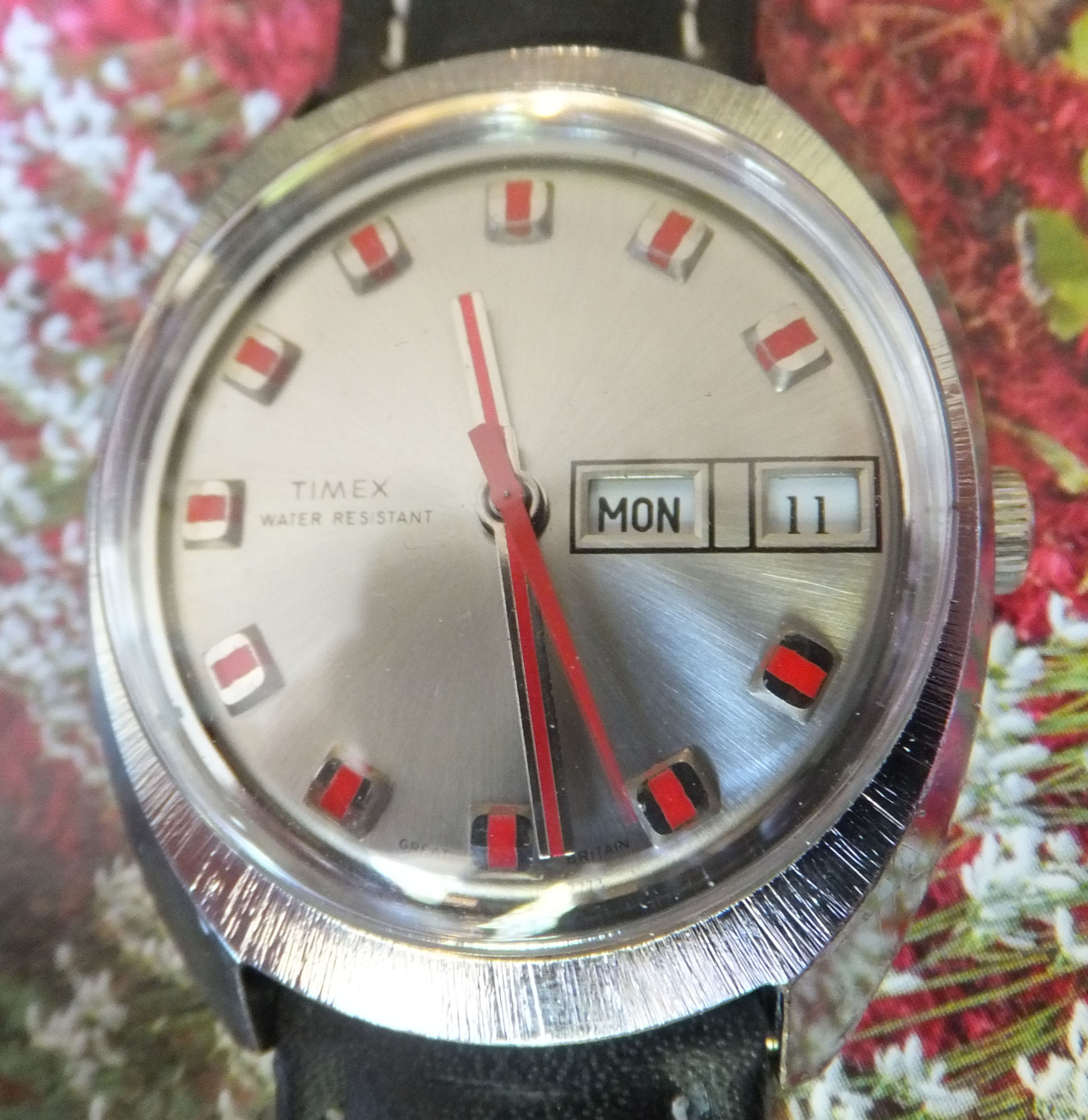 British Made 1973 Timex Marlin Day Date Watch 26950 2773 Manual Winding