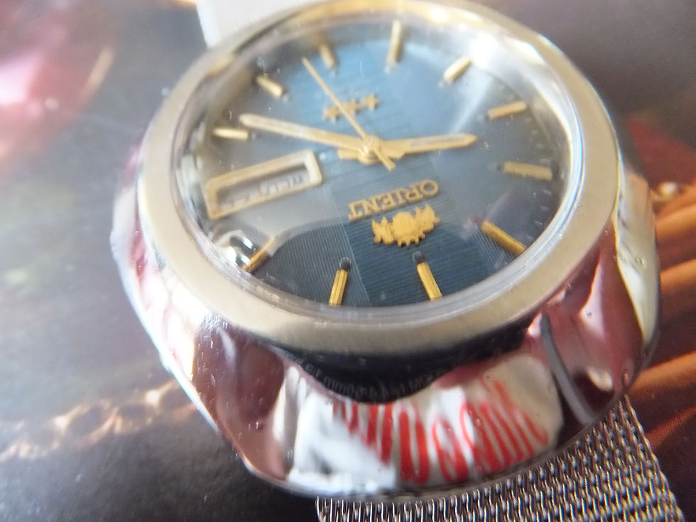 Thumbnail: Reflective Blue Dial 40mm Orient Automatic Japanese Made Watch