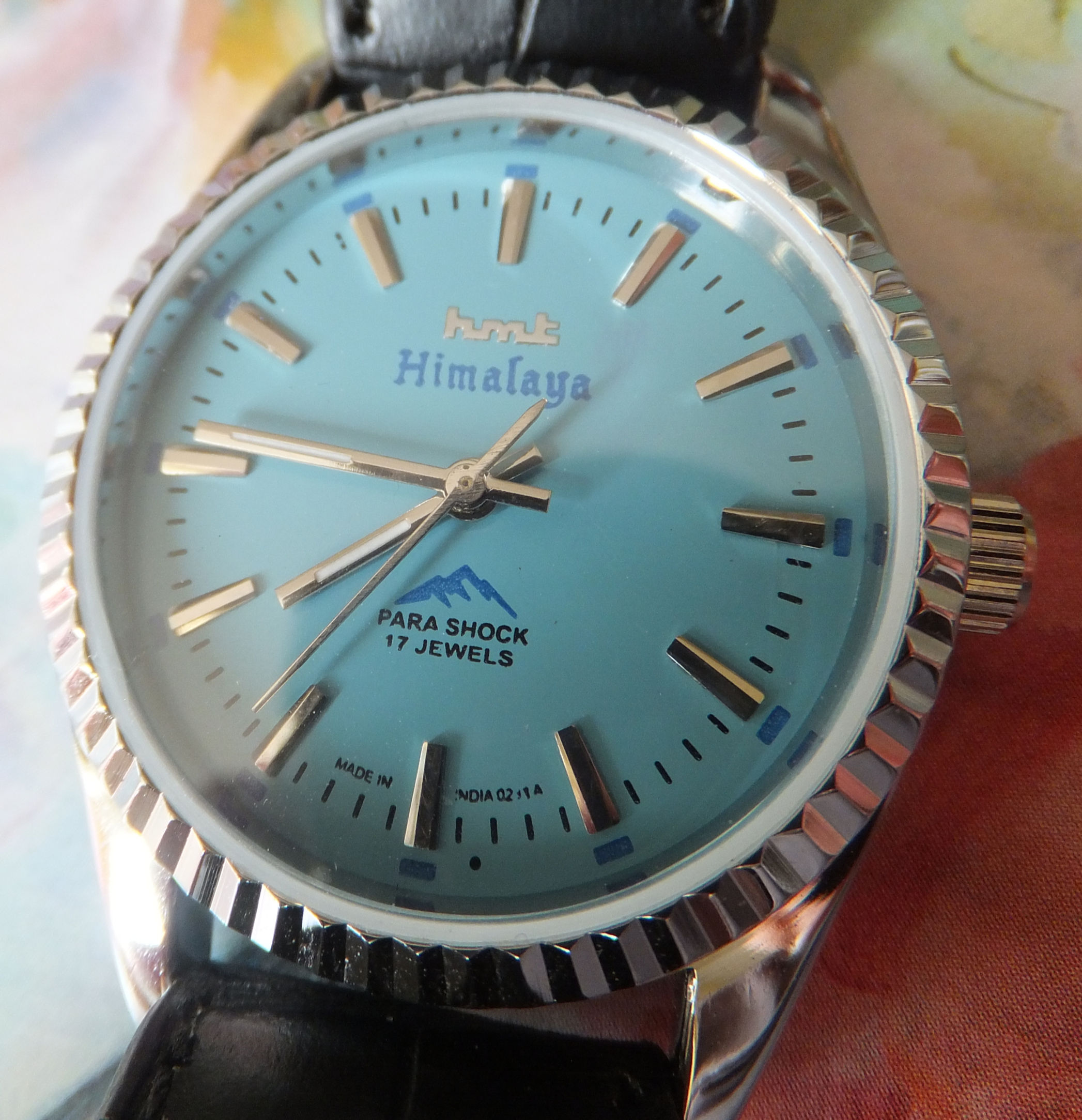 HMT Made In India "Himalaya" Sky Blue Dial Manual Winding Watch