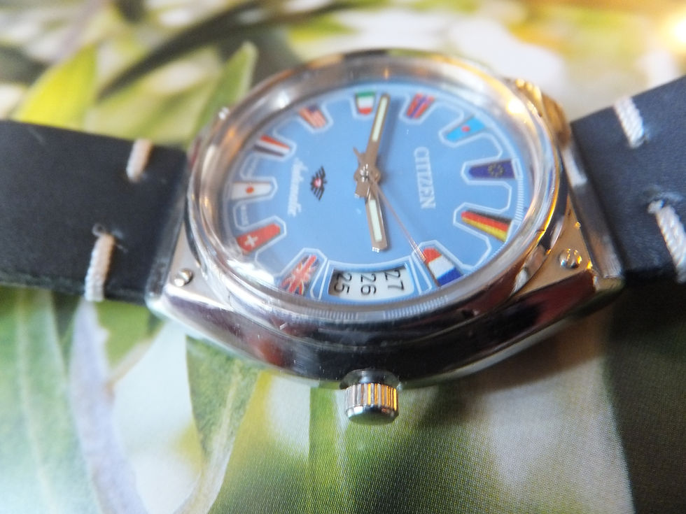 Thumbnail: Citizen Blue "Flag" Dial 36mm 21 Jewel Automatic Winding Watch