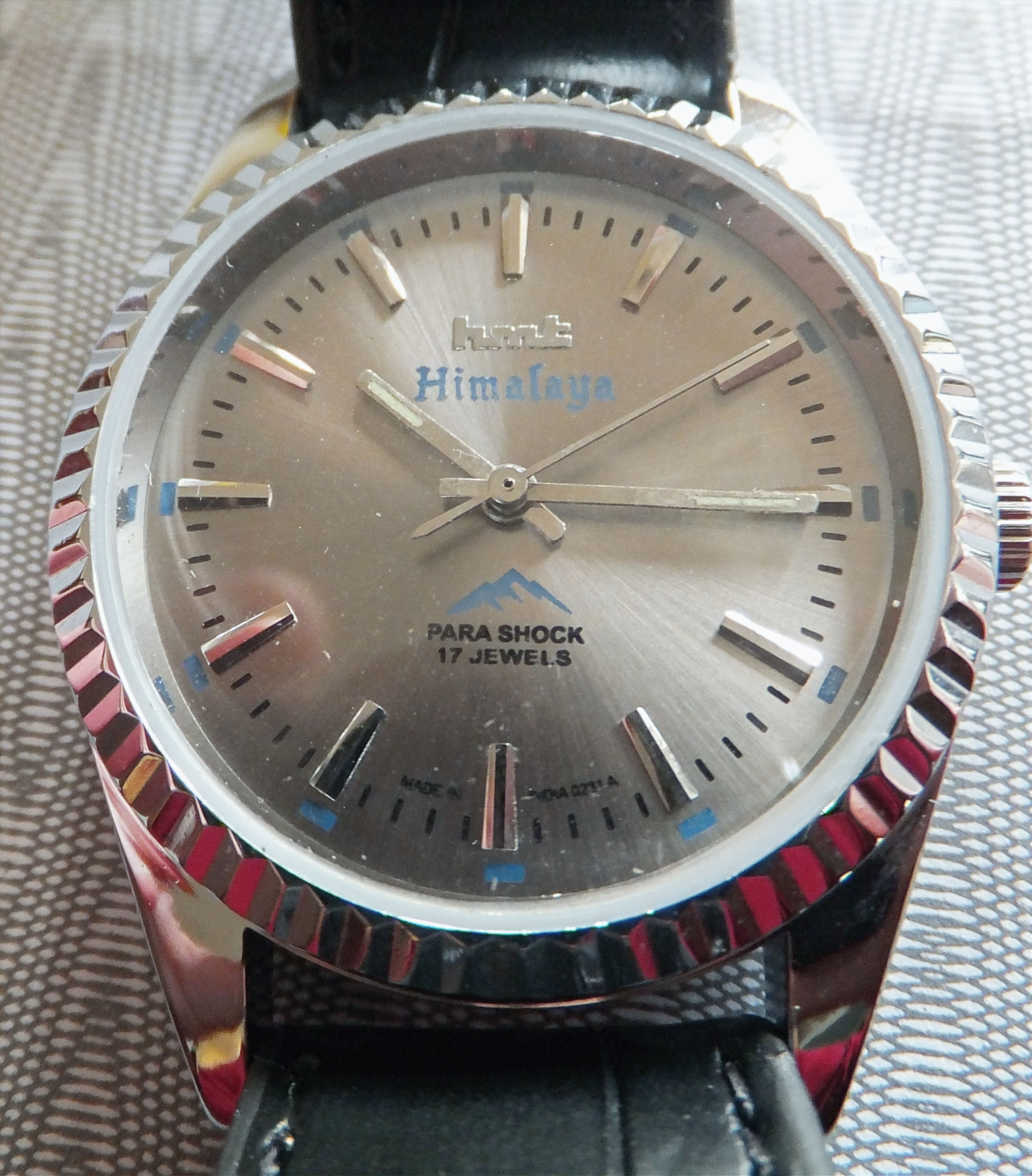 Made In India "Himalaya" Classic Steel Grey Dial HMT Manual Winding Watch