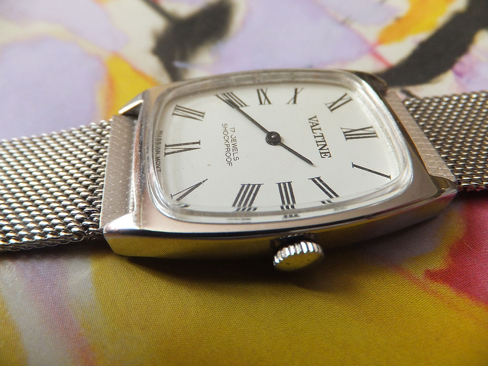 Thumbnail: "Valtine" 17 Jewel 1980's Manual Winding Tank Watch
