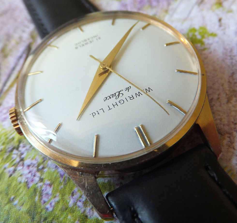 Thumbnail: 33mm 1960s W Wright Ltd "De Luxe" 21 Jewel Manual Winding Watch