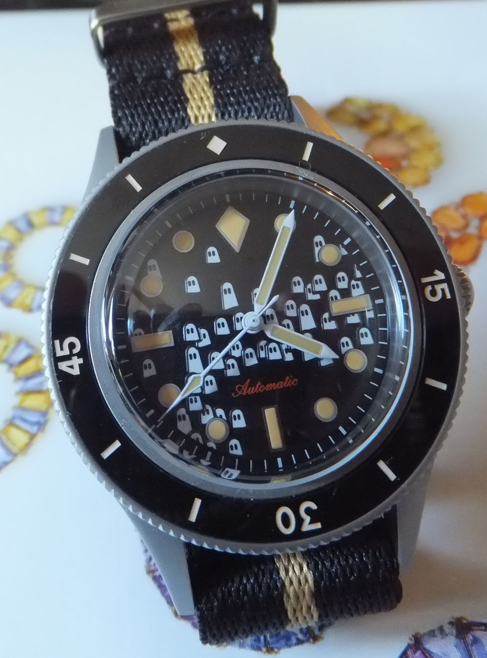 Thumbnail: Seiko Movement 50 Fathoms Automatic Watch - Luminous Ghost Dial
