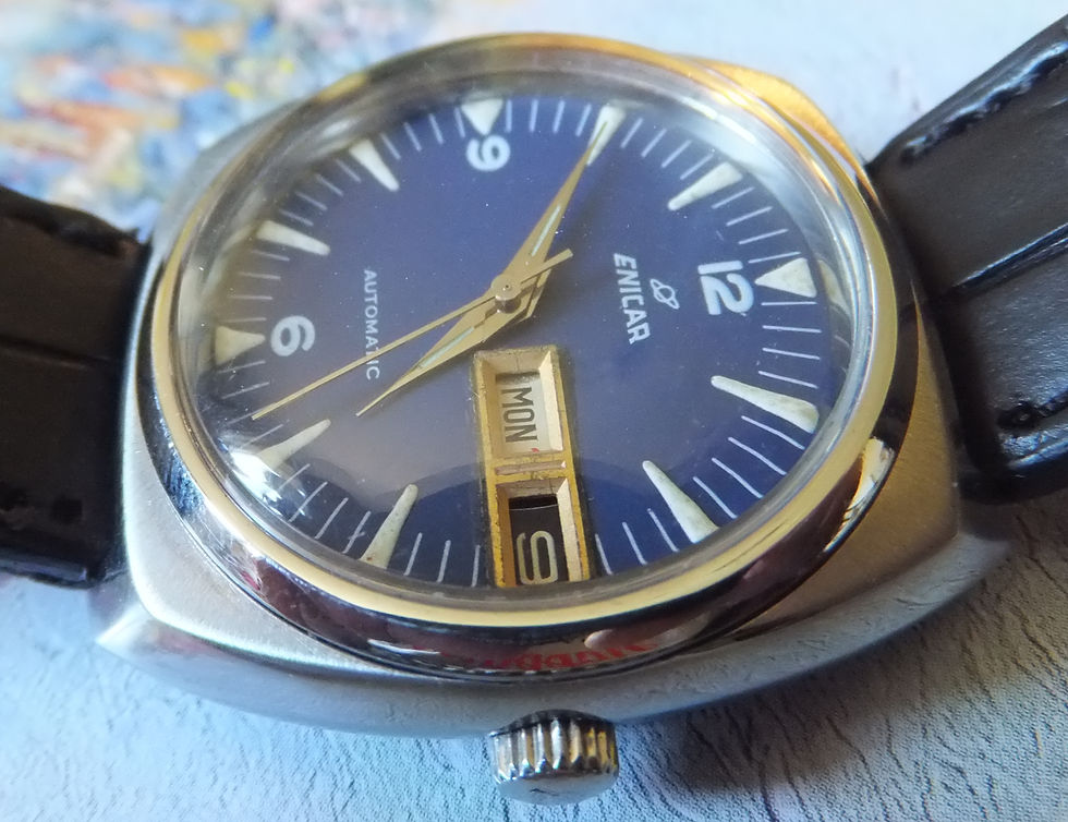 Thumbnail: Enicar Automatic 25 Jewel Day/Date Watch - Serviced